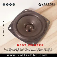Dual Magnet 3 Inch Woofer – 4 Ohm, 5W RMS | Compact Speaker with Strong Bass Output